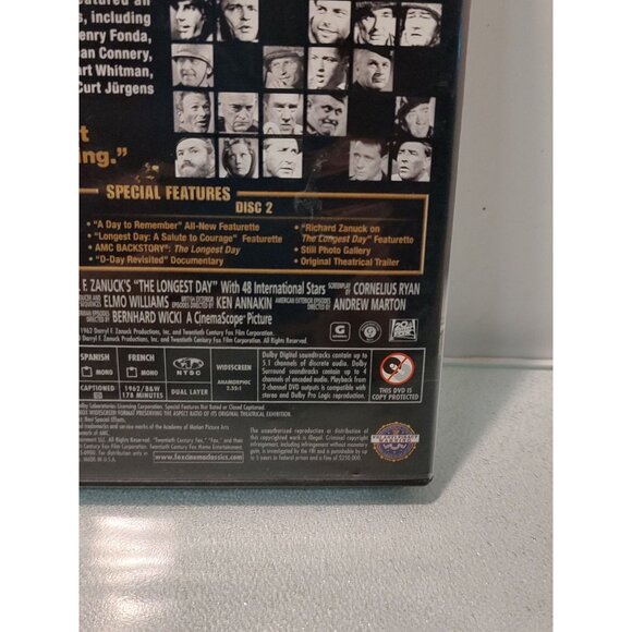 The Longest Day Vintage 1990 DVD Cinema Classics Collection Entertainment - Picture 9 of 12